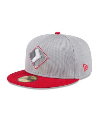 New Era - Men's Gray/Red Chicago White Sox 2025 Batting Practice 59FIFTY Fitted Hat