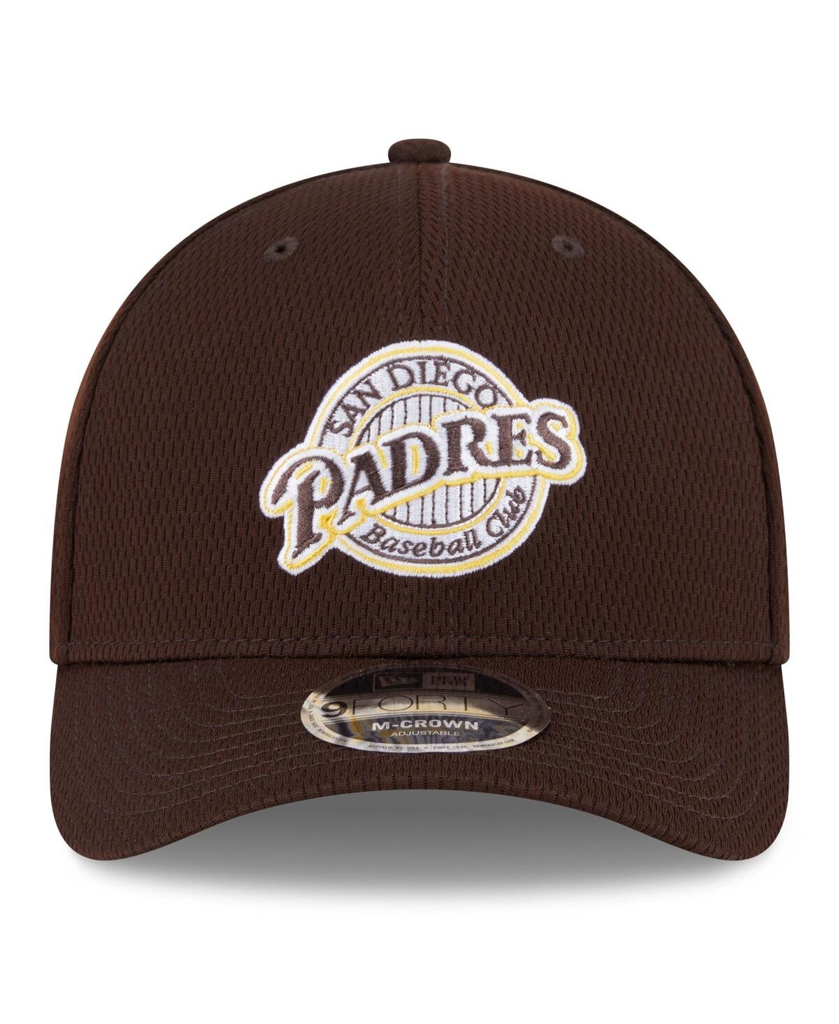 NEW ERA MEN'S DARK BROWN SAN DIEGO PADRES 2025 MLB CLUBHOUSE 9FORTY ADJUSTABLE HAT 