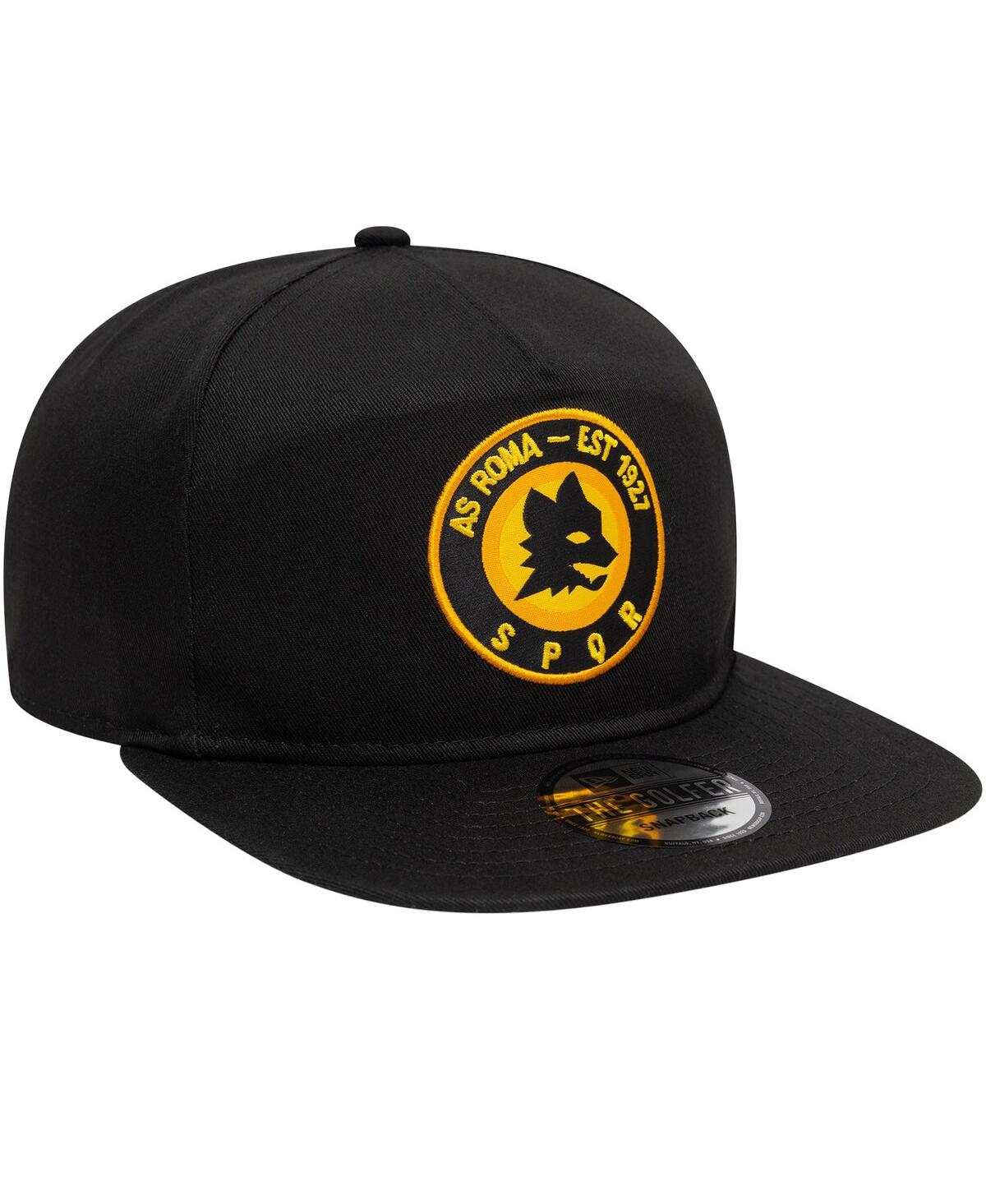 New Era Men's Black As Roma Spqr Golfer Snapback Hat In Black