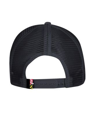 Men's Black Maryland Terrapins 2024 Sideline Blitzing Trucker Adjustable Hat