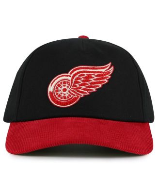 American Needle - Men's Black/Red Detroit Red Wings Burnett Adjustable Hat