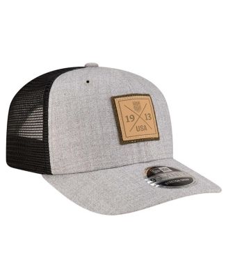 Men's Heather Gray USMNT 9SEVENTY COOLERA Stretch-Snap Adjustable Hat