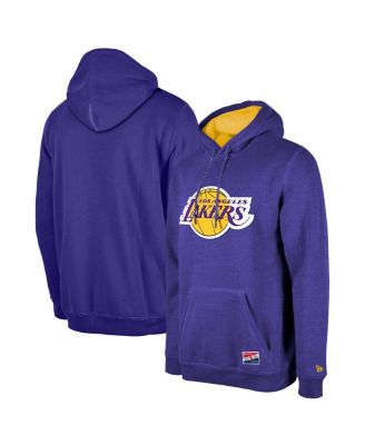 New Era - Men's Purple Los Angeles Lakers Corduroy Applique Pullover Hoodie