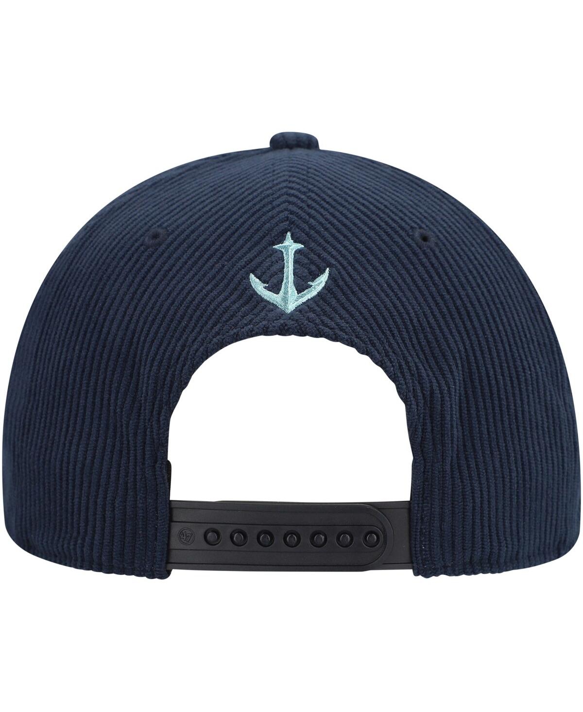 47 Brand Men's Navy Seattle Kraken Crosstown Corduroy Hitch Adjustable Hat In Navy