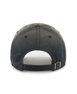 Men's Black Miami Dolphins Dusted Relaxed Clean Up Adjustable Hat