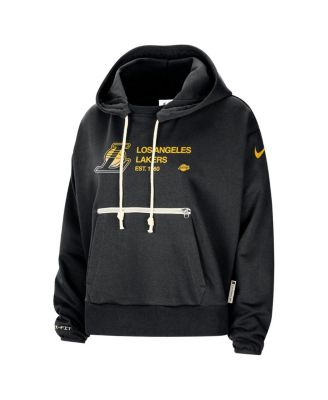 Women's Black Los Angeles Lakers Courtside Standard Issue Performance Pullover Hoodie