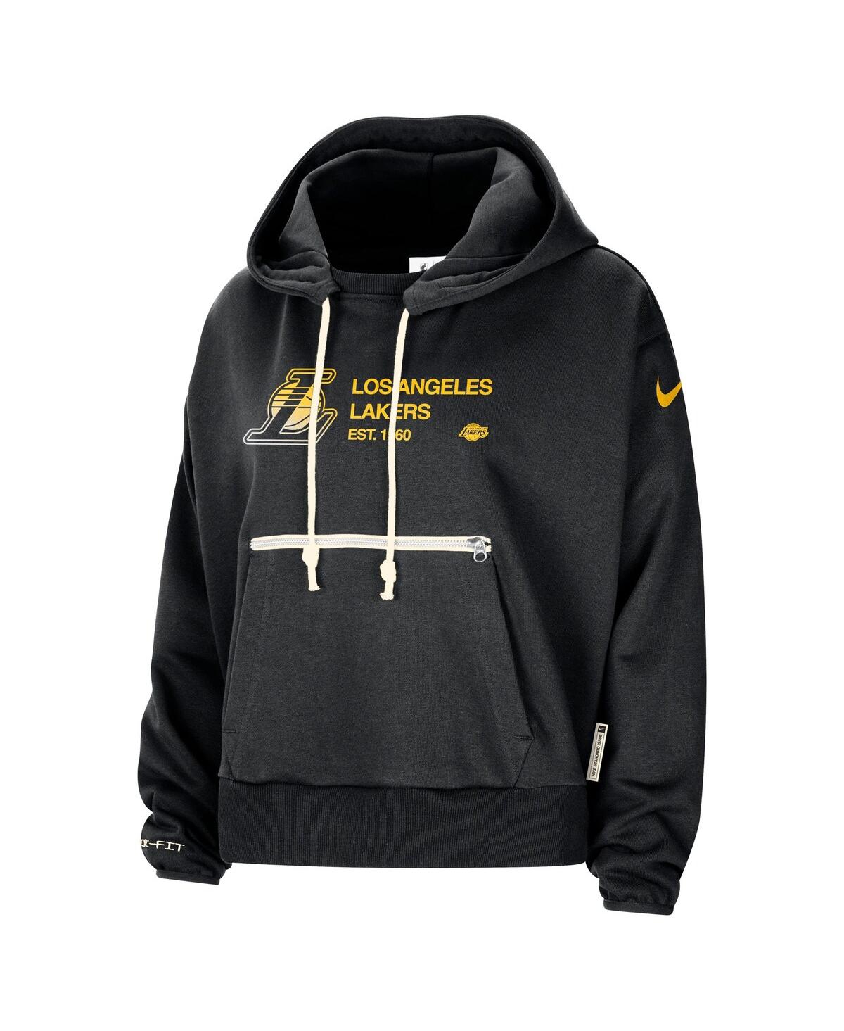 Nike Women's Black Los Angeles Lakers Courtside Standard Issue Performance Pullover Hoodie In Black