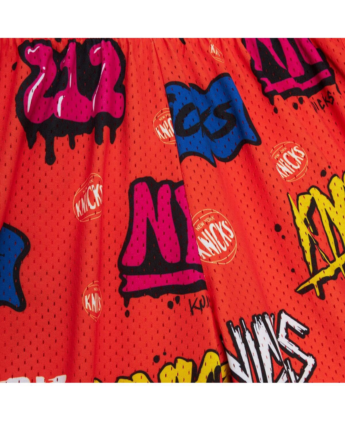 Mitchell & Ness Men's Orange New York Knicks 1998/99 Hardwood Classics Slap Sticker Swingman Shorts In Orange