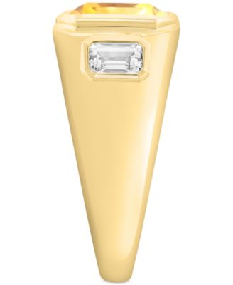 EFFY&reg; Citrine (5-1/2 ct. t.w.) & White Topaz (2-1/3 ct. t.w.) Statement Ring in 14k Gold-Plated Sterling Silver