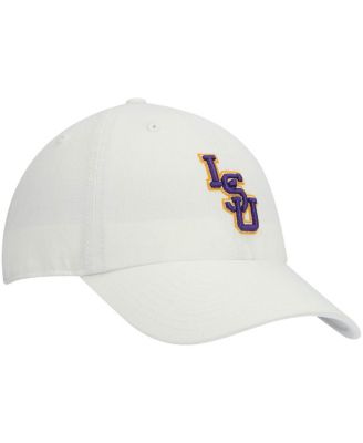Men's White LSU Tigers Vintage Clean Up Adjustable Hat