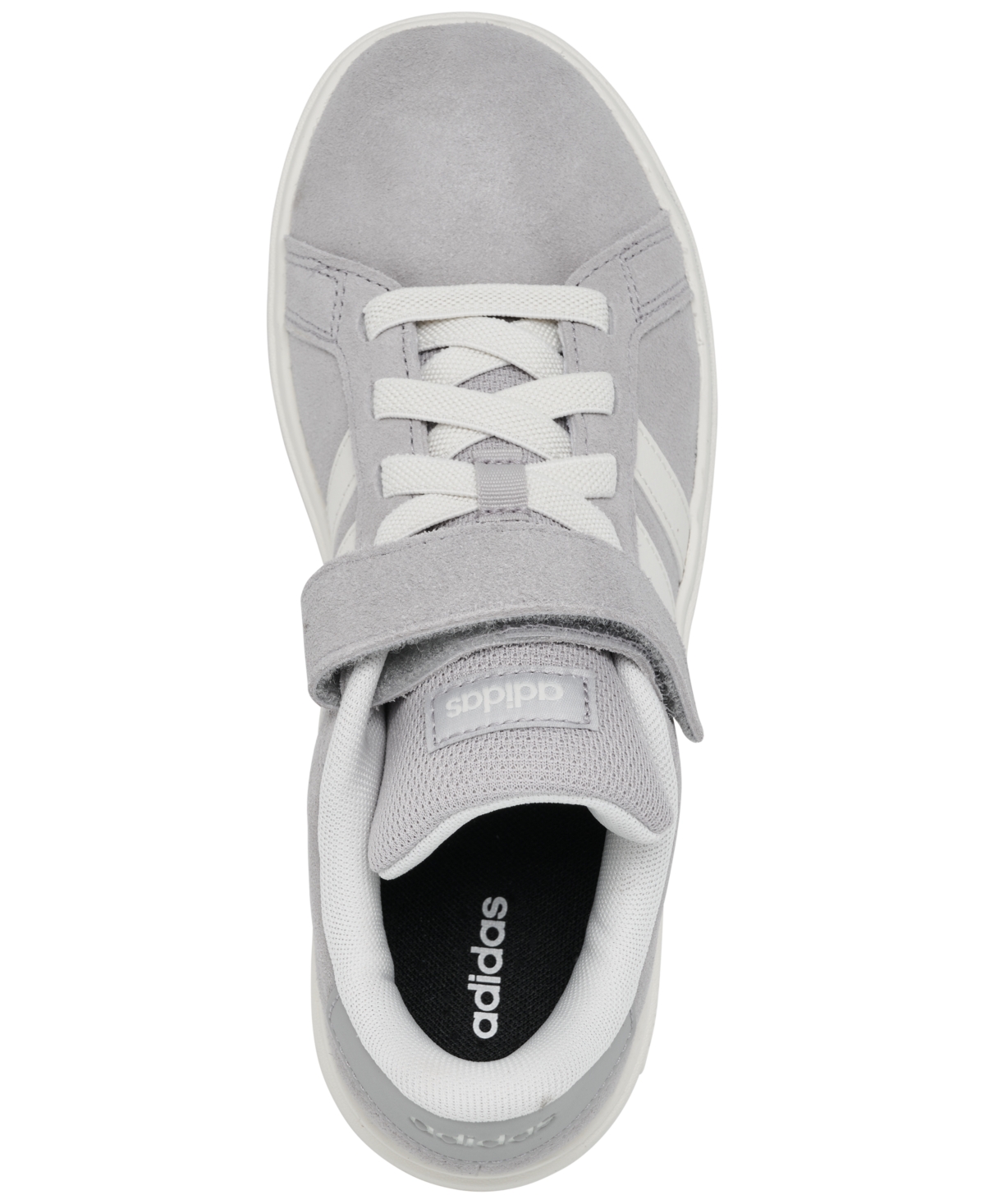 Adidas Originals Little Kids Grand Court 00s Fastening Strap Casual Sneakers From Finish Line In Gray