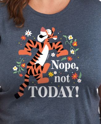 Trendy Plus Size Winnie The Pooh Nope Not Today Graphic Crew Neck T-Shirt