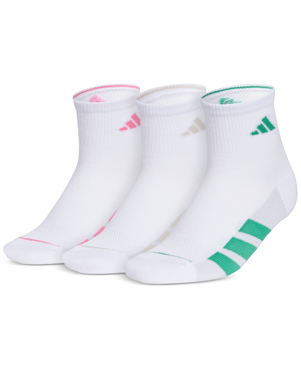 ADIDAS ORIGINALS WOMEN'S 3-PK. ALL DAY TRAINING QUARTER SOCKS 5159147A 