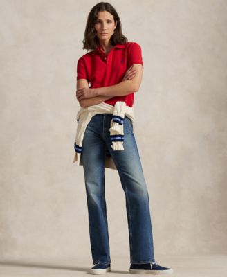 Women's Classic-Fit Mesh Polo Shirt