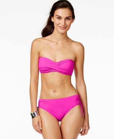 Anne Cole Bandeau Twist Bikini Top & Side-Tie Swim Brief Bottom