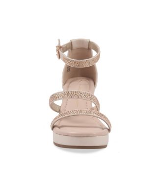 Little and Big Girls Asha Karli Dress Wedge Sandals