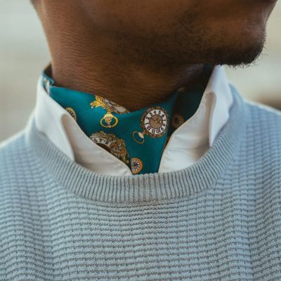 Men's Gilded Keeper - Silk Ascot Cravat Tie for Men