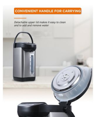 Electric Hot Water Dispenser, 750W Stainless Steel Water Boiler with 5.8 Qt. Capacity, 360-Degree Base, 3 Dispensing Modes, Chlorine Removal, CHHWD10B, Stainless/Black