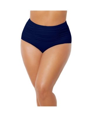 Women's Shirred High Waist Swim Brief