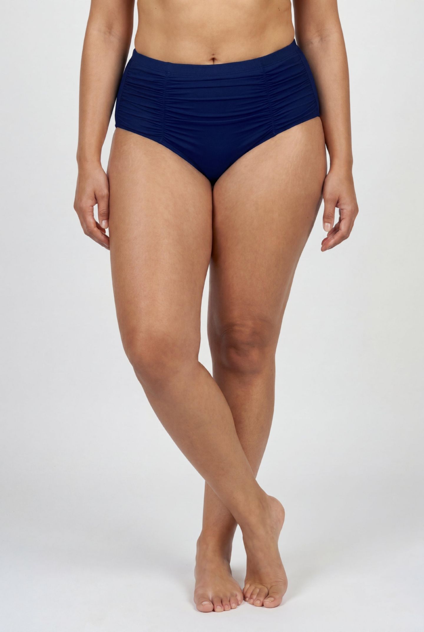 Плавки-брифы, высокая посадка, утягивающий эффект — Swimsuits for All, цвет: Тёмно-синий — фото 1