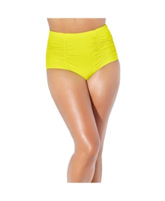 Women's Shirred High Waist Swim Brief