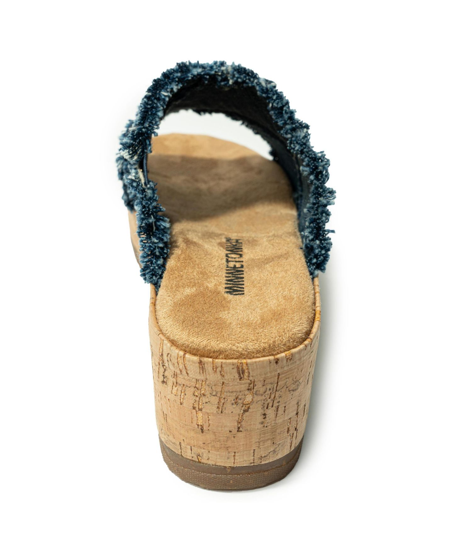 Женские сандалии Minnetonka Posey Crossband Wedge Sandal, цвет: Синий джинсовый, вариант 1 — фото 4