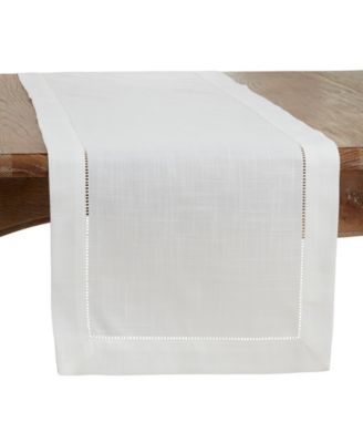 Hemstitched Border Table Runner, 16" x 54"