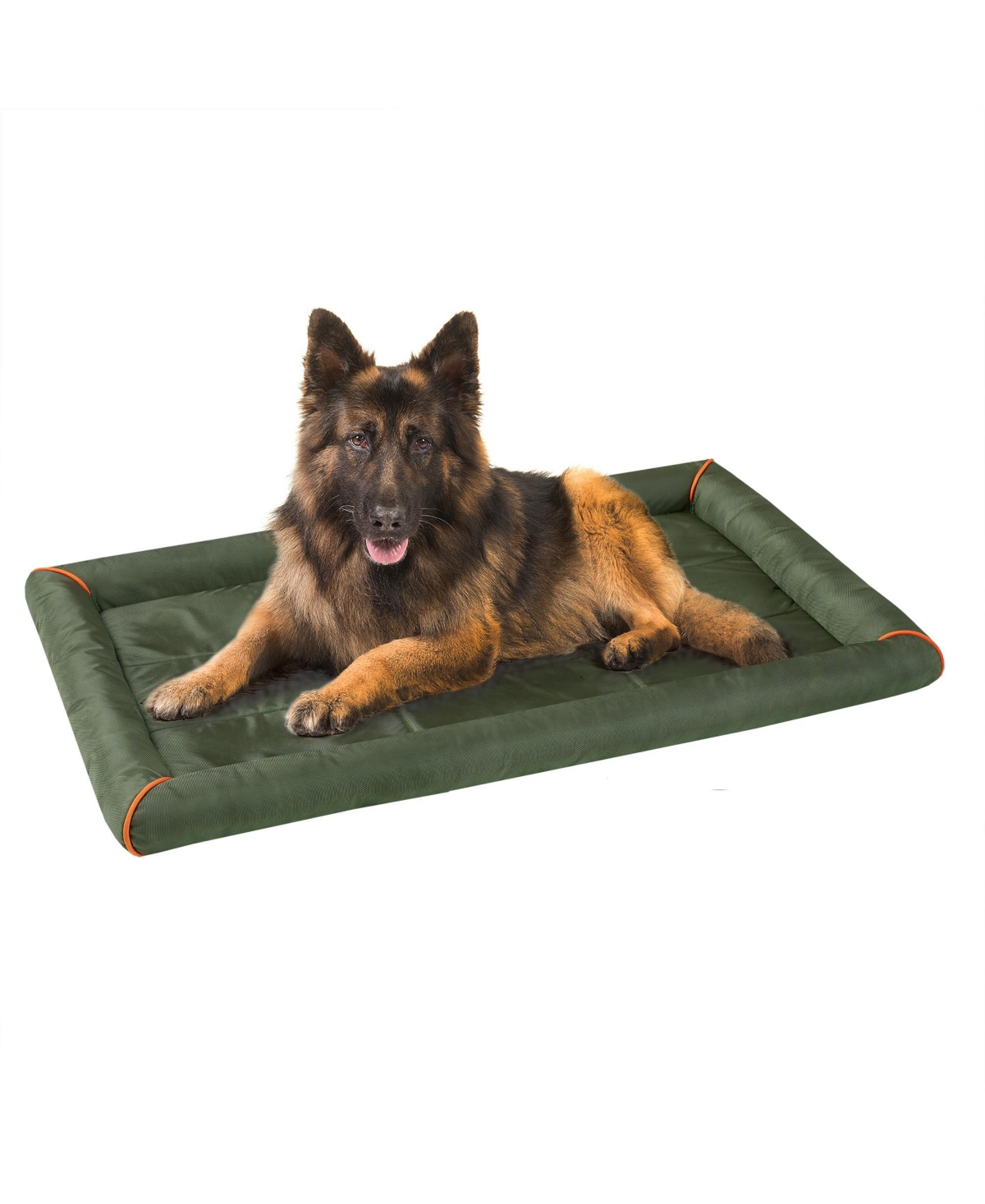Pet Oxford Bumper Crate Mat - Olive green