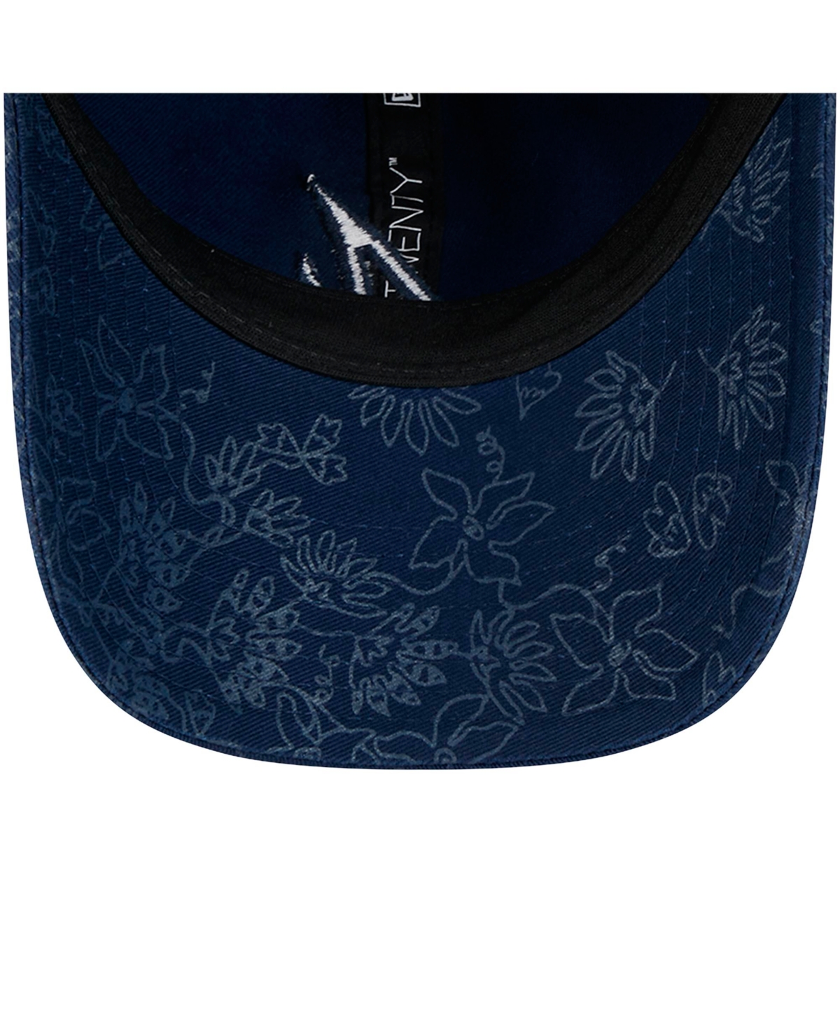 New Era Women's Navy Atlanta Braves Tonal Floral 9twenty Adjustable Hat In Navy