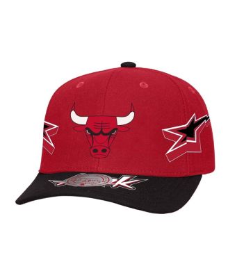 Mitchell & Ness - Men's Red/Black Chicago Bulls AS2K Stars Pro Crown Adjustable Hat