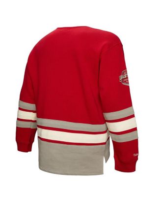 Men's Red Detroit Red Wings Heritage Lace-Up Pullover Sweatshirt