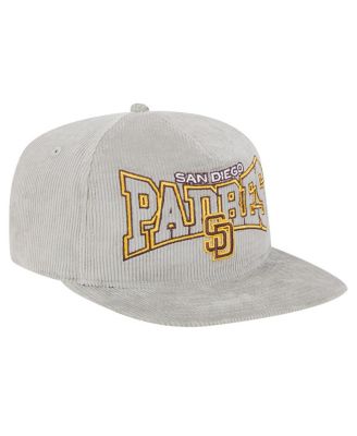 Men's Gray San Diego Padres Corduroy Golfer Snapback Hat