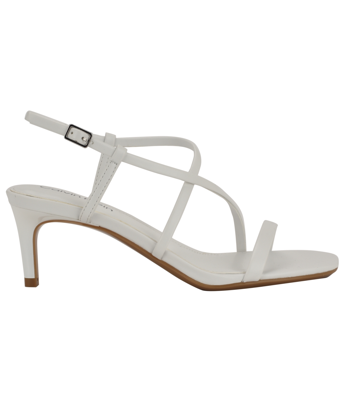 Calvin Klein Ishaya Ankle Strap Sandal In White