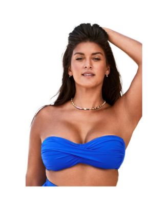 Women's Valentine Ruched Bandeau Bikini Top