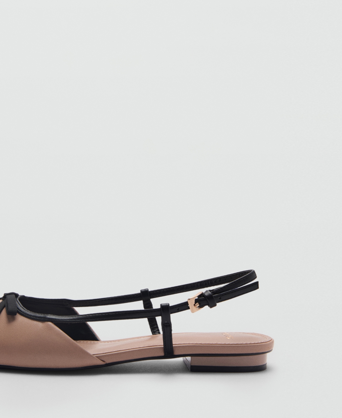Shop Mango Women's Sling Back Ballerina Shoes In Nude