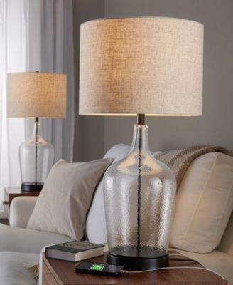 Botella 28" Glass Table Lamp, Set of 2