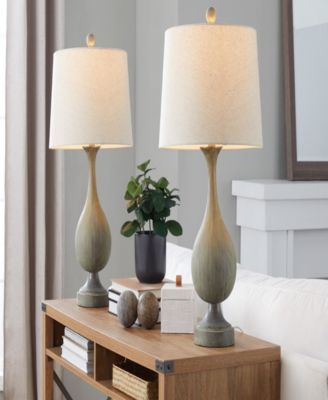 Cipolla Poly 29" Polyresin Table Lamp, Set of 2