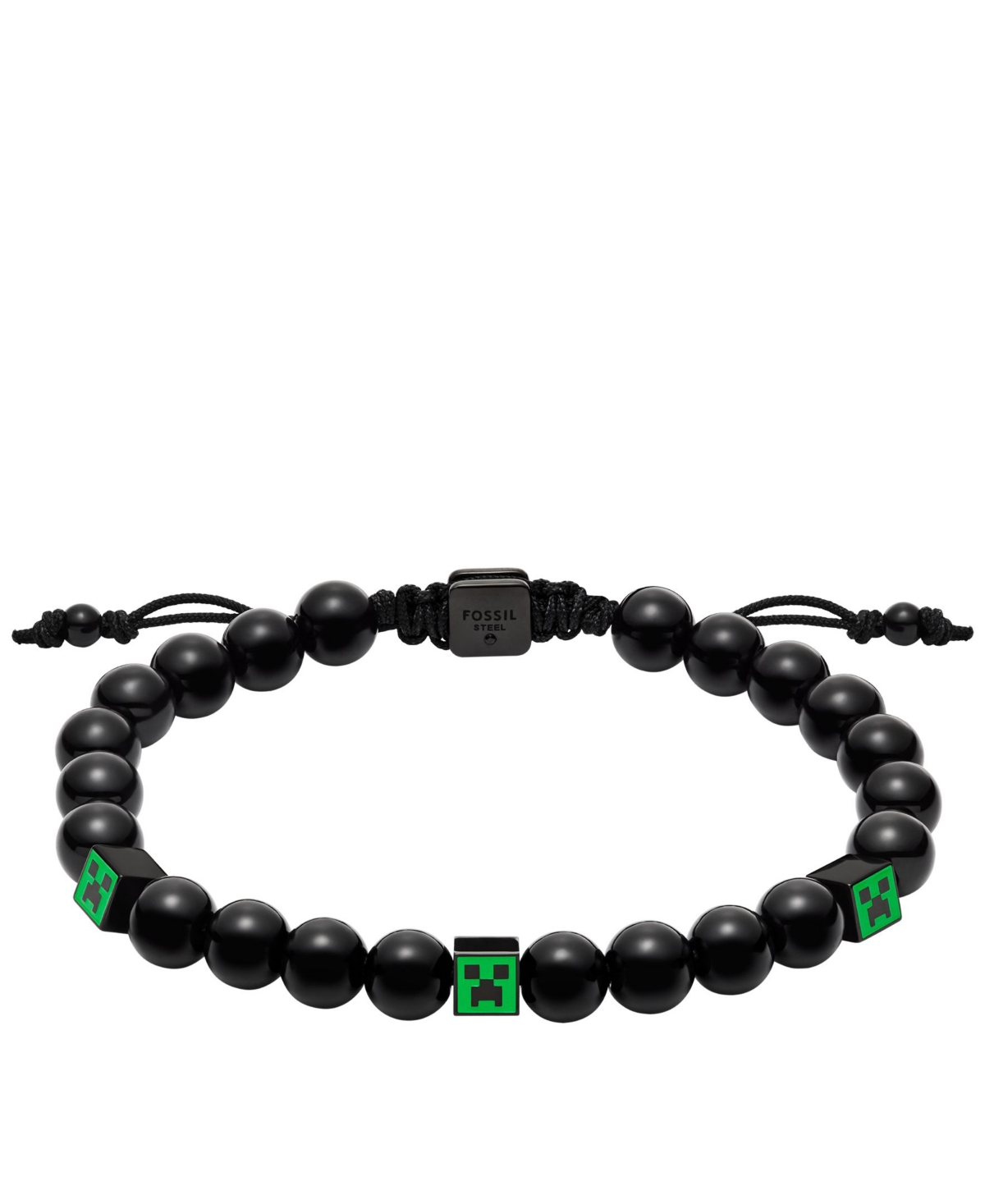 Men's Special-Edition Minecraft Beaded Bracelet - Black