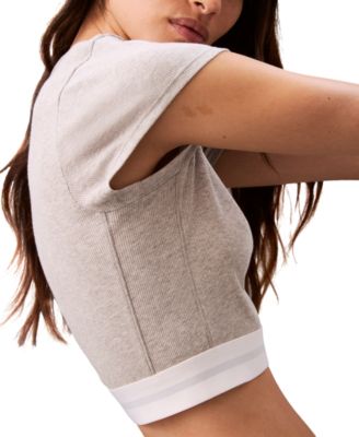 Women's Ribbed Cropped Tee QS7349