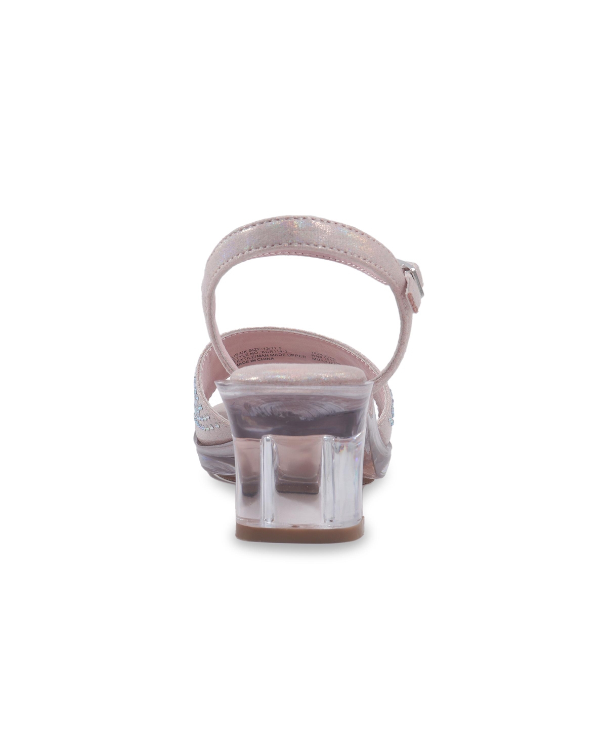 Shop Kenneth Cole Reaction Little And Big Girls Cinderella Shine Almond Toe Heels In Blush