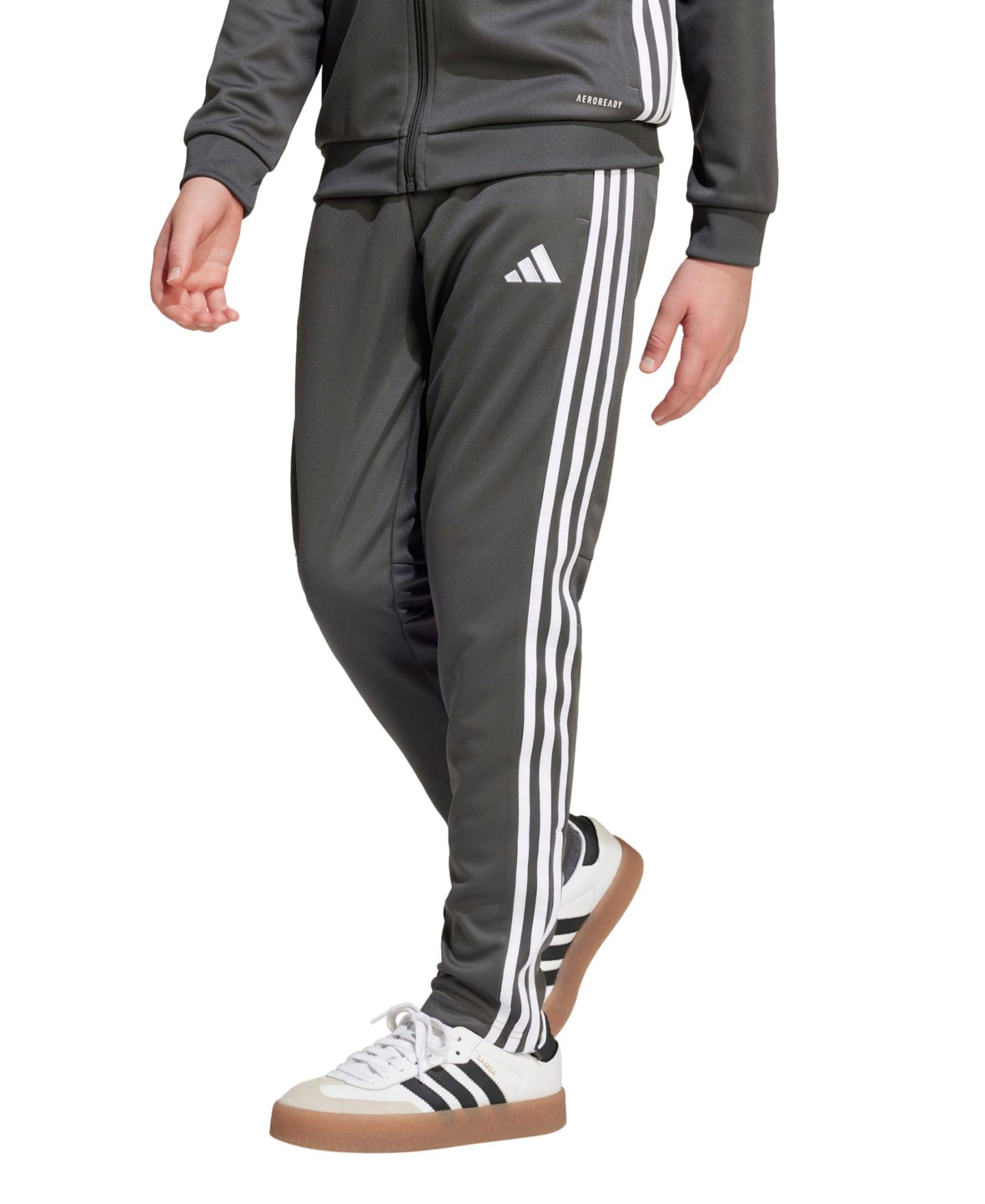 Брюки adidas Tiro 25 Essentials Training Pants для мальчиков, цвет: Серый / Белый — фото 1