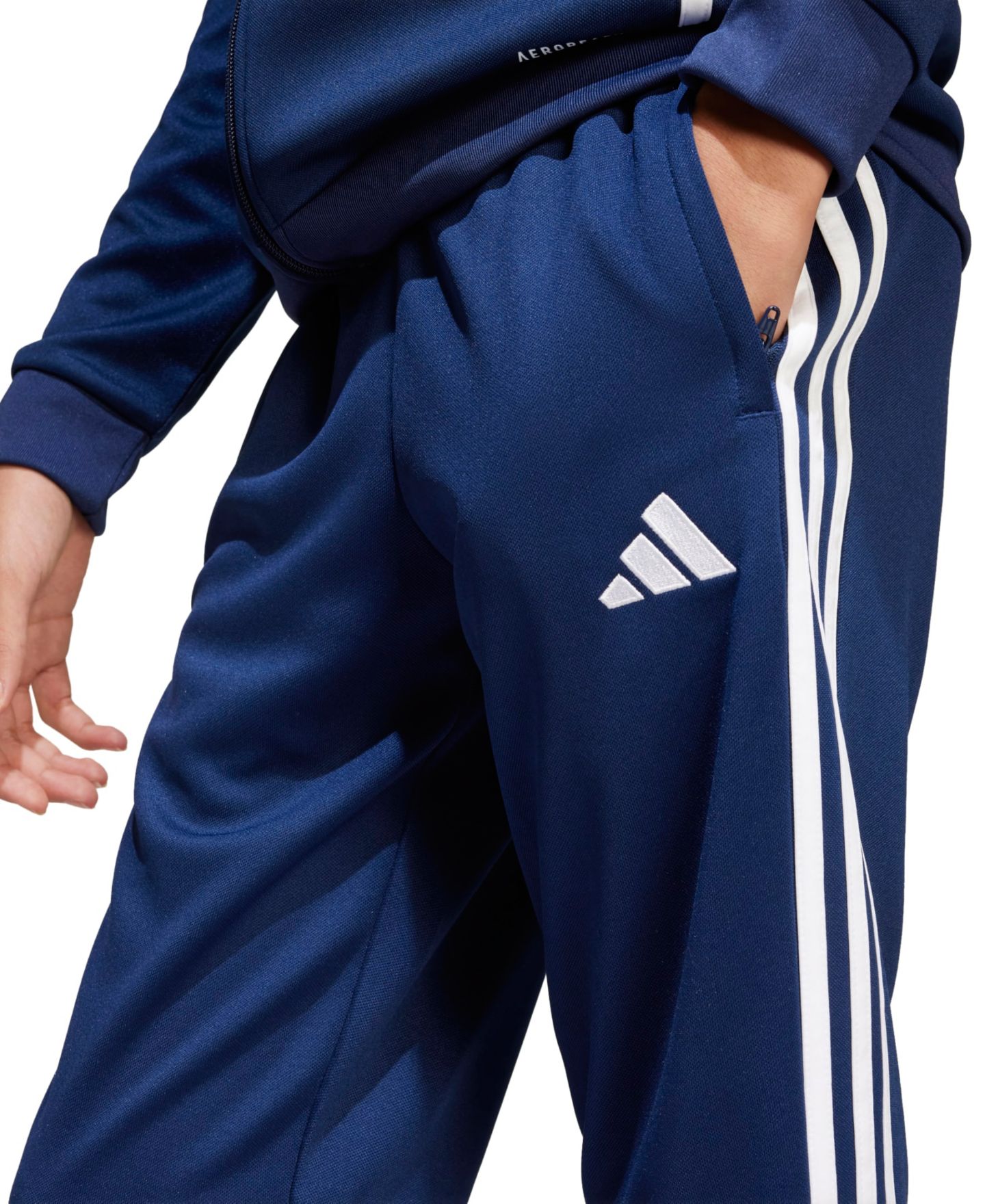 Брюки adidas Tiro 25 Essentials Training Pants для мальчиков, цвет: Синий / Белый — фото 2
