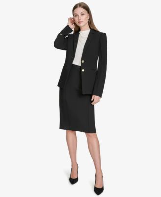 Women's Contrast-Lined Two-Button Blazer
