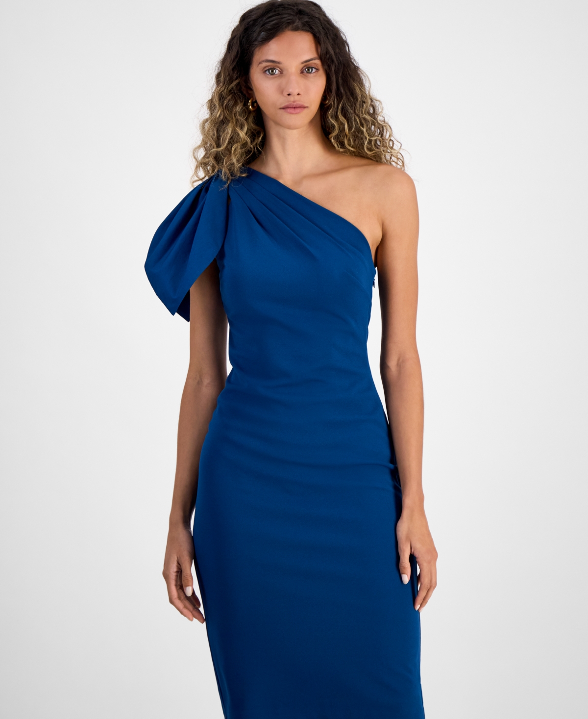 Rachel Rachel Roy Women's Laverne One-shoulder Bow Midi Dress
