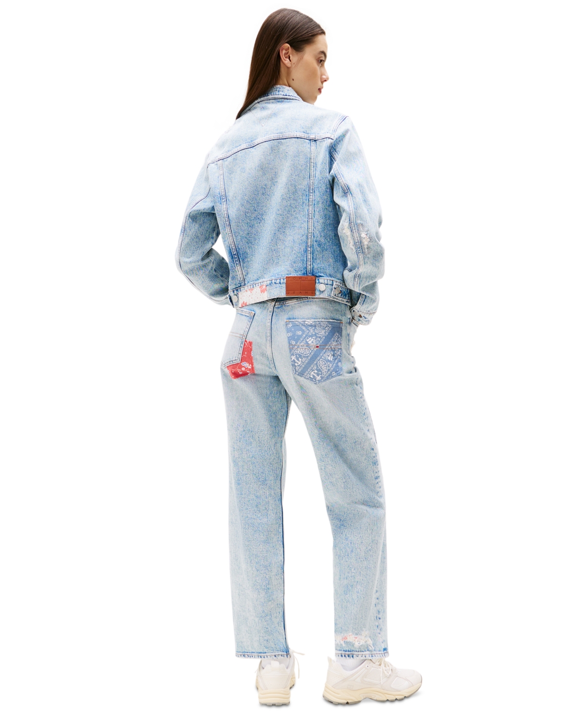 TOMMY JEANS WOMEN'S PATCHWORK CLASSIC DENIM TRUCKER JACKET 