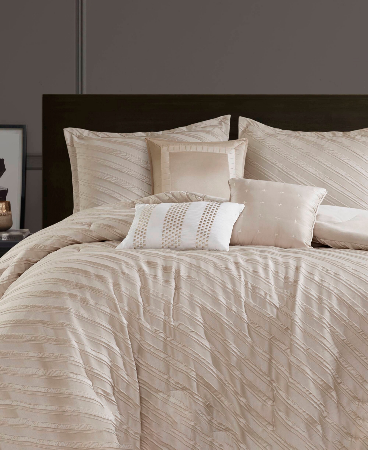 Madison Park Riva Jacquard 7-pc. Comforter Set, King In Beige