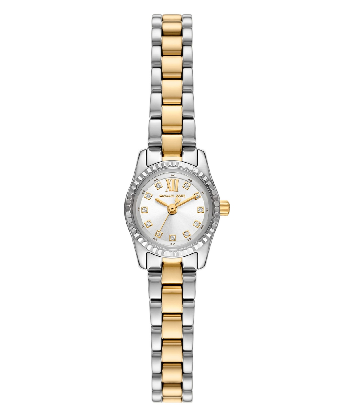 Michael Kors Women's Lexington Three-hand Two-tone Stainless-steel Watch, 19mm In Two-tone
