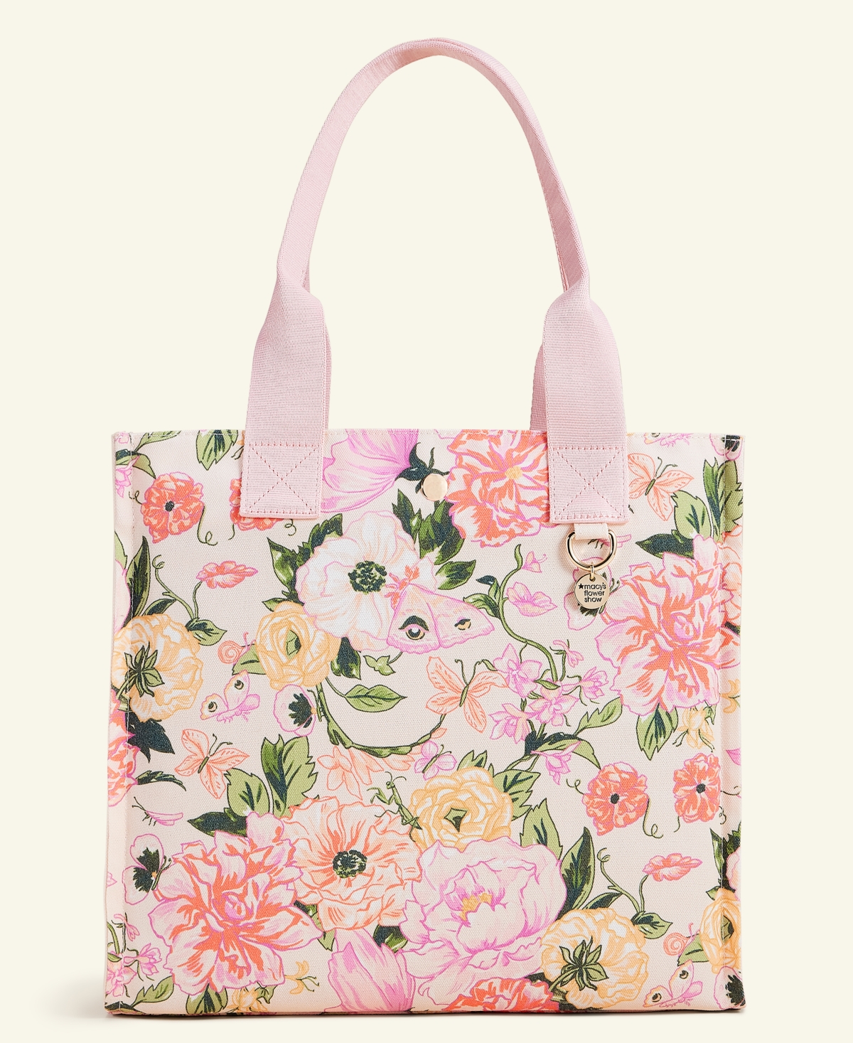 Flower Show Printed Canvas Tote, Exclusively at Macy's - Floral Lady