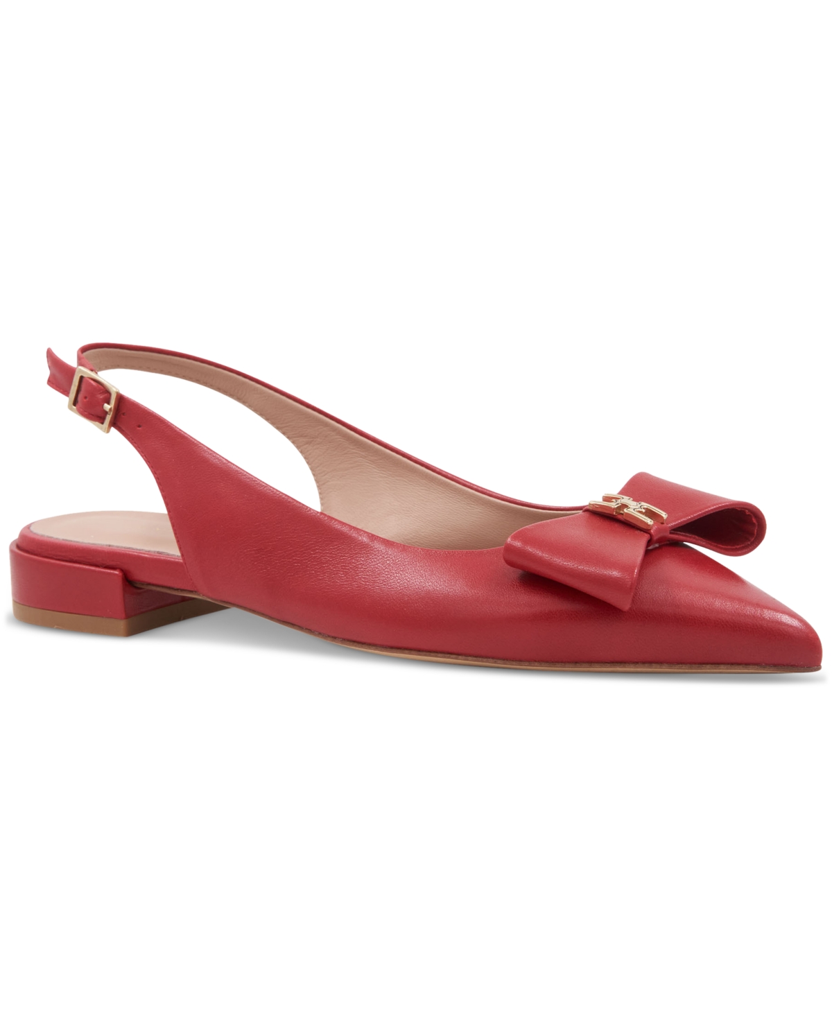 Bruno Magli Bella Pointed Toe Slingback Flat In Red