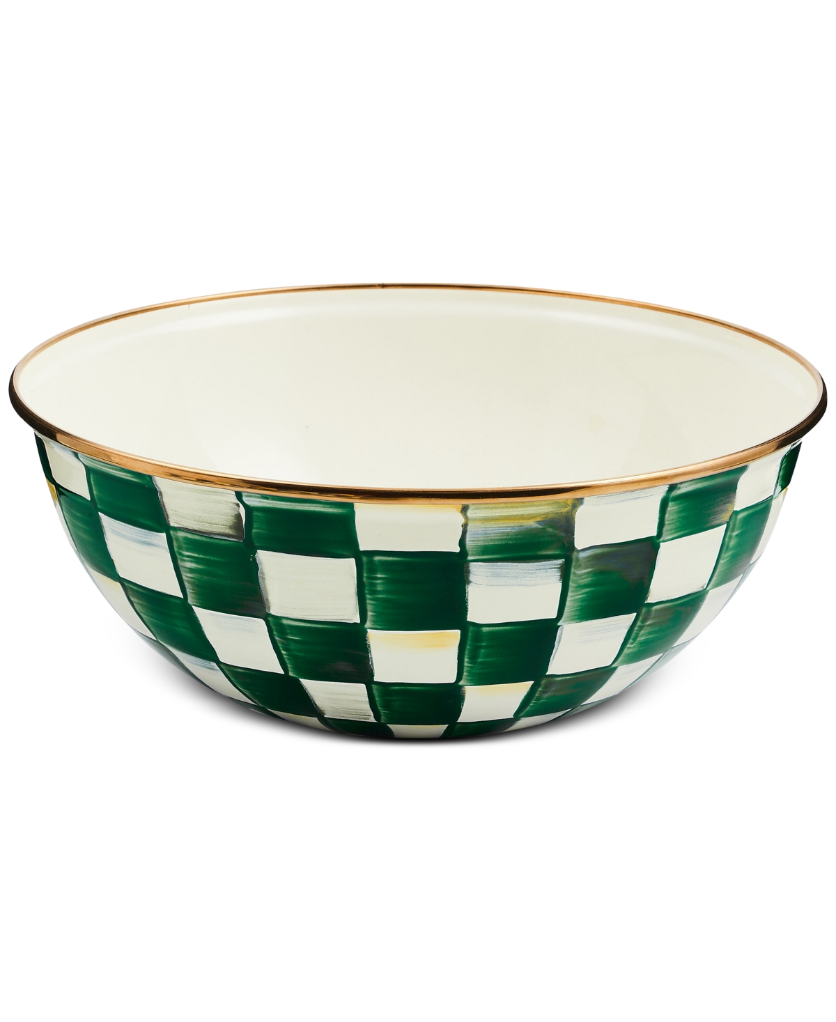 Mackenzie-childs Emerald Check Medium Everyday Bowl, 80-oz.
